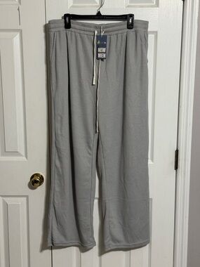 Men's Gray Waffle Knit Drawstring Joggers -